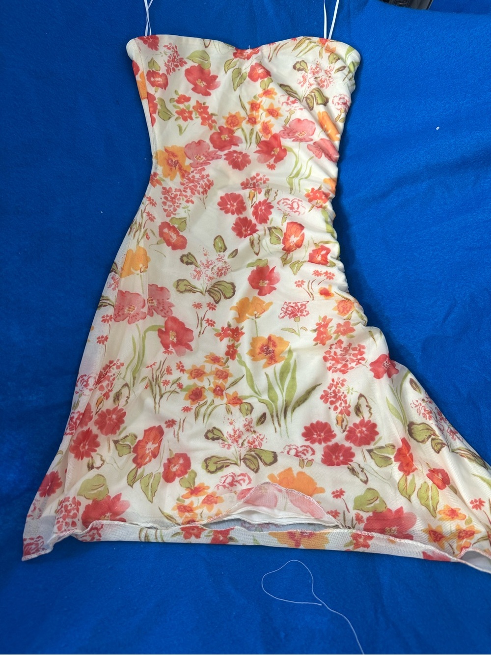 Princess Polly Yellow Strapless Floral Mini Dress - Picture 6 of 7